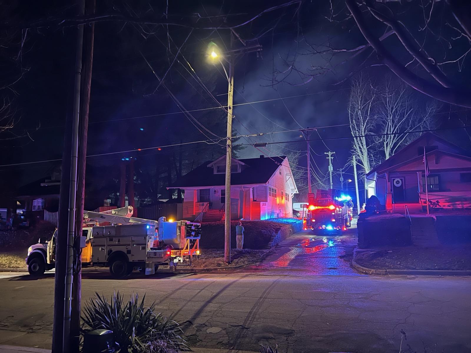 Crews fight garage fire in central Lincoln