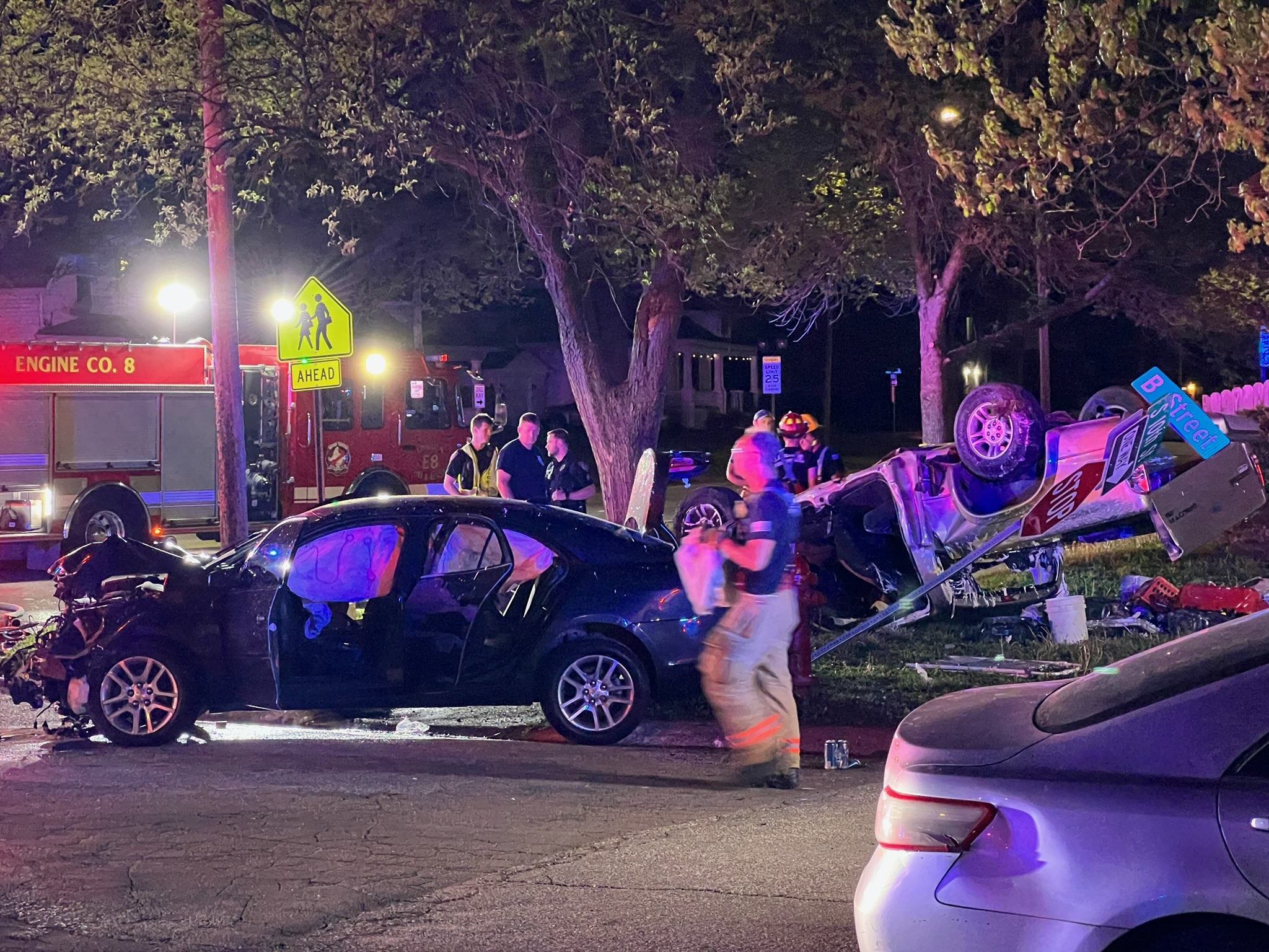 Two seriously injured in Lincoln crash; driver arrested